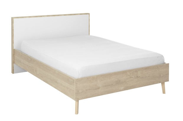 verzameling conjunctie plotseling Larvik twijfelaar bed 160x200 licht eiken - Kinderbeddenstore