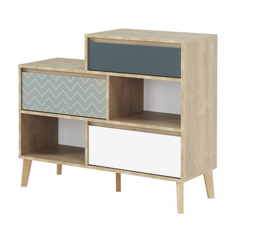 ladekast design licht eiken - Kinderbeddenstore