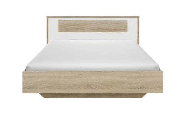 Het beste advocaat tweede Beddyfurn Alliste twijfelaar bed 180x200 eiken hoogglans wit look -  Kinderbeddenstore