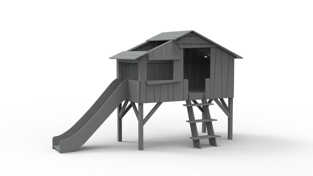 boomhut bed glijbaan basalt grijs