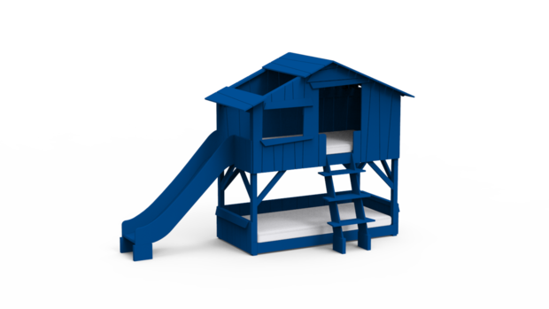 stapelbed boomhut Marseille blauw