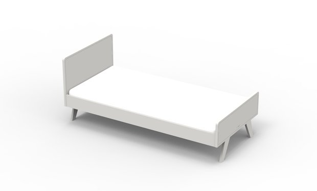 madavin bed 90x200 pearl grijs