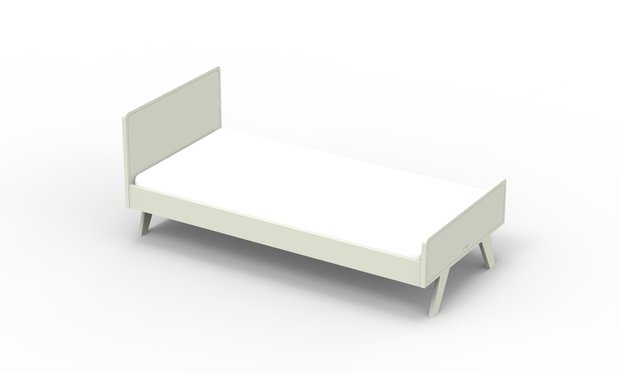 madavin bed 90x200 grijs