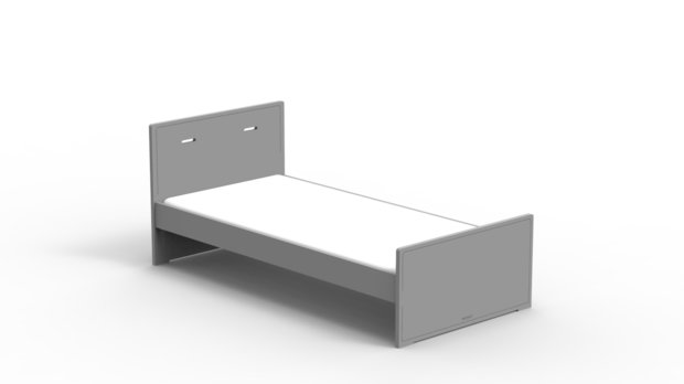 madaket bed 90x200 cement grijs