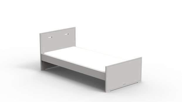 madaket bed 90x200 pearl grijs