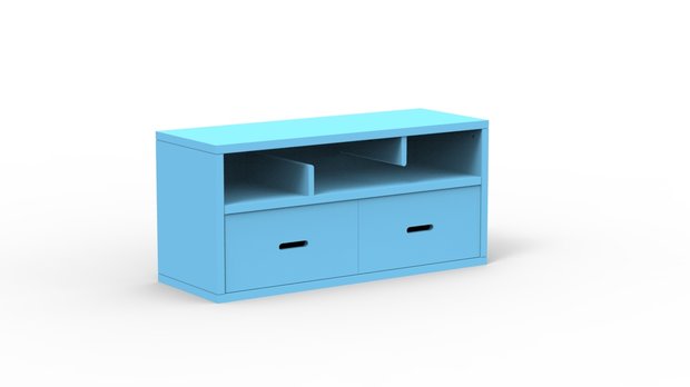 madaket wandkast met lade azur blauw