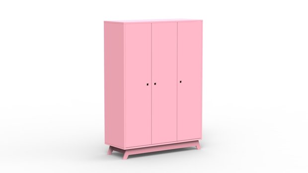 ijsje Onzin Bewolkt Mathy by Bols Madavin 3 deurs design kast licht roze - Kinderbeddenstore
