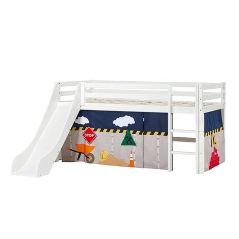 glijbaan bed met construction tent