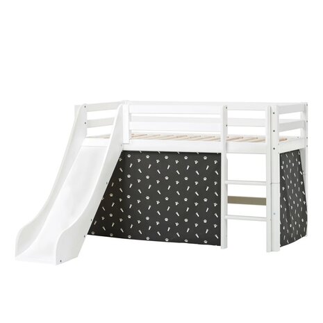 glijbaan bed met tent pets grijs