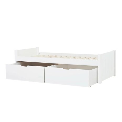 Hoppekids Noah de luxe medium bed met opbergladen 90x200 wit