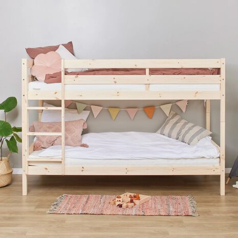 hoppekids eco comfort stapelbed 90x200 naturel