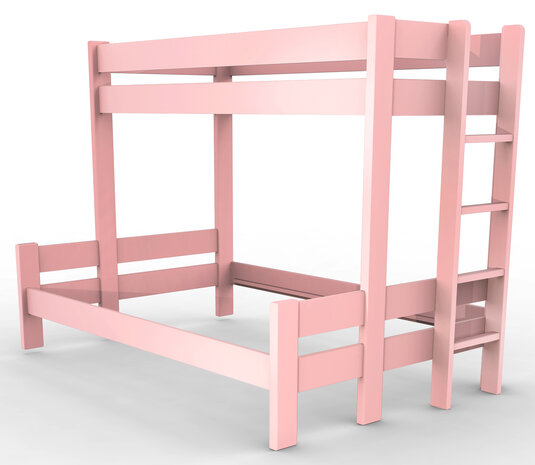 mathy by bols 3 persoons family stapelbed licht roze