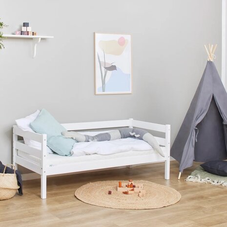 Bakkerij trek de wol over de ogen Grootste Hoppekids Eco Comfort peuterbed 70x160 grenen wit - Kinderbeddenstore