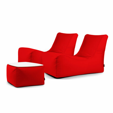 pusku pusku duo lounge set colorin rood