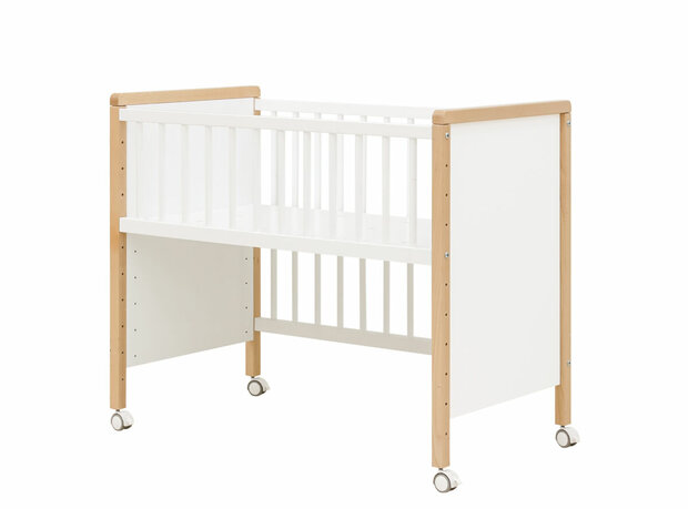 Bopita Flo co-sleeper wit-beuken  *GRATIS matrasje 50x90X7