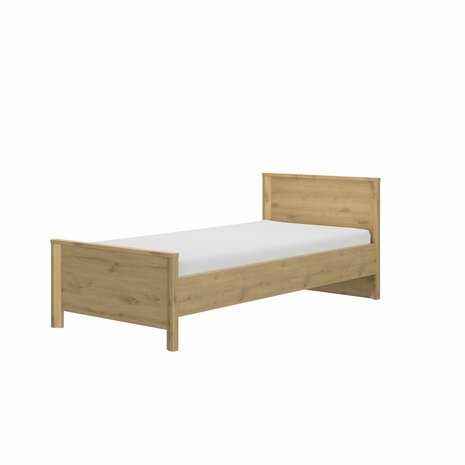 Lugano 1-persoons bed 90x200 eiken rustiek look