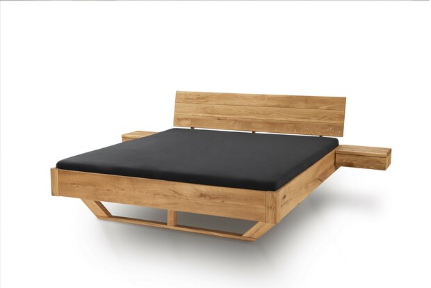 Maletto twijfelaar bed 140x200 massief eiken 