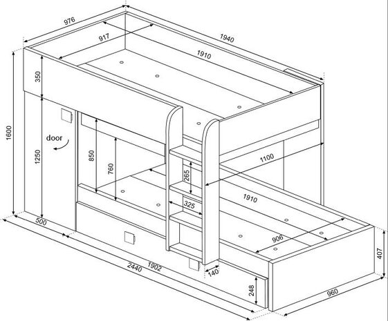 bedmaten Mineo stapelbed