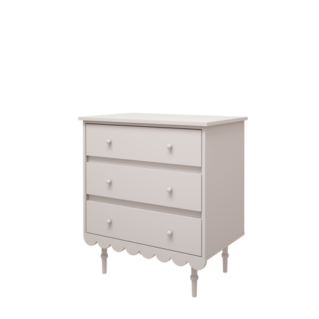 Babushka commode 3 laden wit