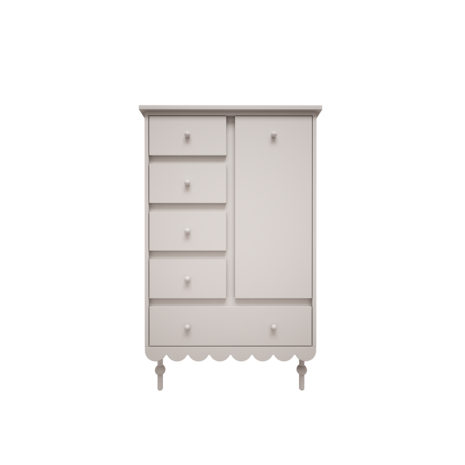 Babushka commode hoog wit
