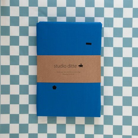 Studio Ditte dekbedovertrek speelse blokjes blauw 1 persoons 140x200/220
