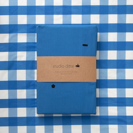 Studio Ditte dekbedovertrek speelse blokjes blauw 1 persoons 140x200/220