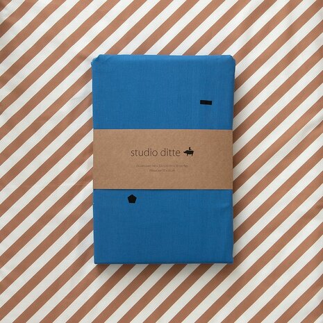 Studio Ditte dekbedovertrek speelse blokjes blauw 1 persoons 140x200/220