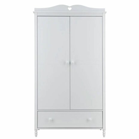Emma 2 deurs kast hartje wit