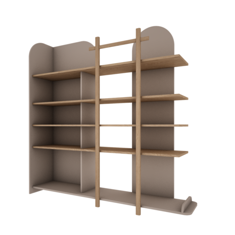 Bloom boekenkast eiken cashmere