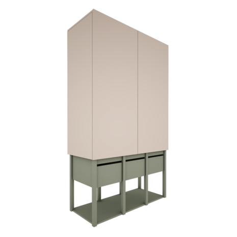 Tweens 2 deurs kast zand eucalyptus