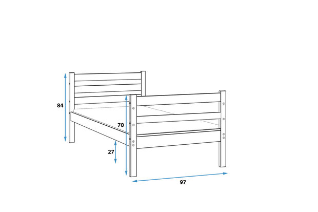incl 2 gratis basis matrasjes 90x190x7