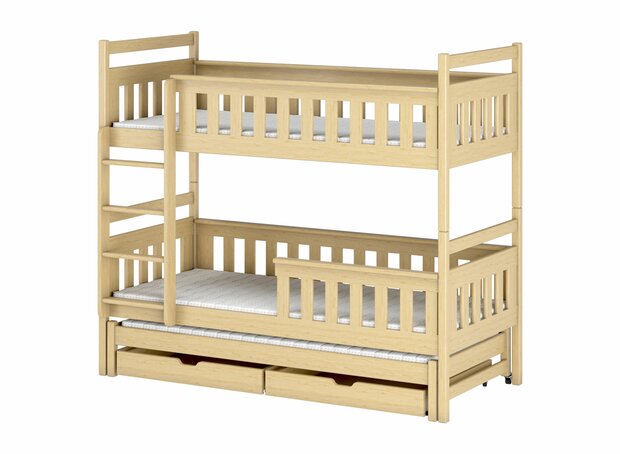 Karanza stapelbed 90x200 grenen naturel
