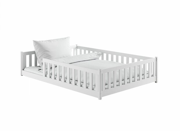 Barletta twijfelaar inloop bed massief grenen 140x200 wit