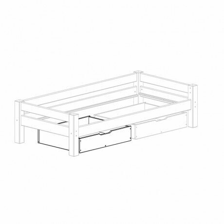 Nova bedbank 90x200 grenen wit