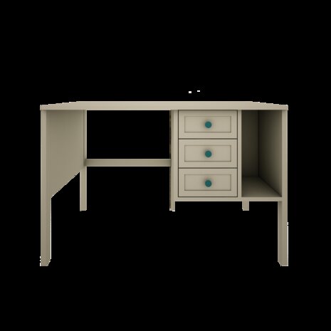 Vintage bureau met laden eucalyptus