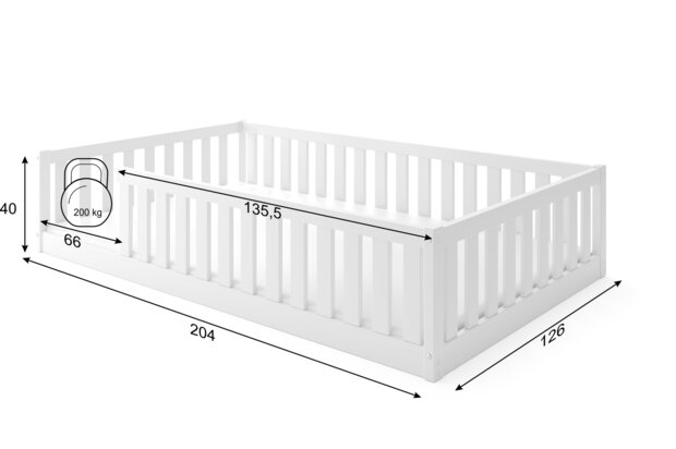 incl plaat bodem en *inclusief matras 