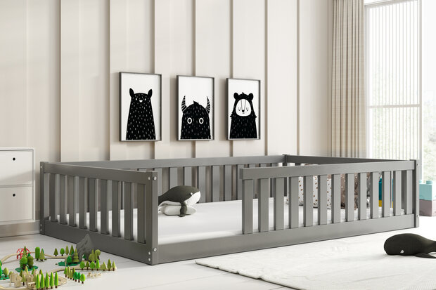 Greco inloop bed 120x200 grenen grijs