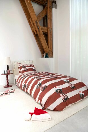 Snurk dekbedovertrek Pierre Xmas 1 persoons 140x200/220