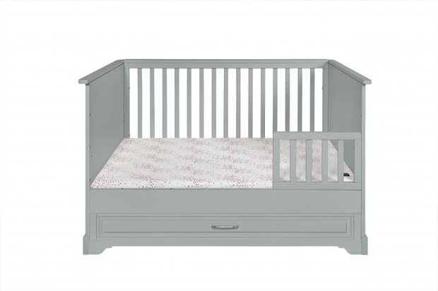 Novelies Melody meegroei ledikant 70x140 met lade grijs