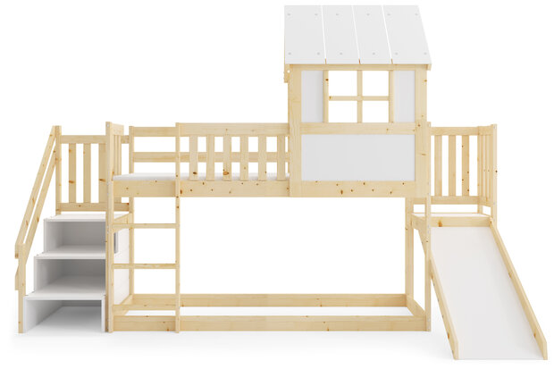 onderste gedeelte is ene speelplek waar een amtras van 90x200 past zonder bodem