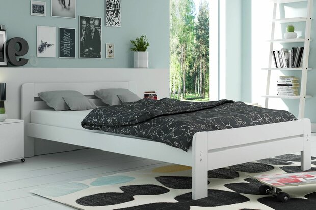 deliceto 120x200 bed massief grenen bed wit