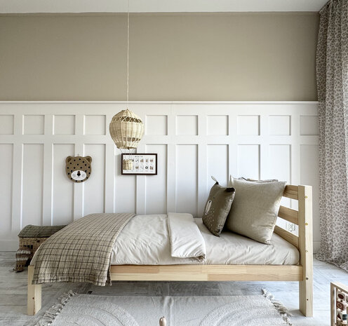 Simple bed 90x190 onbehandeld hout