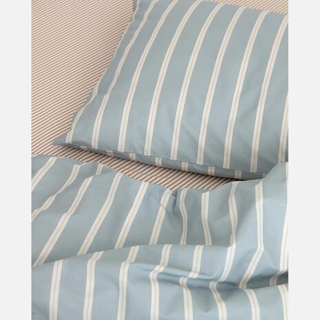 Studio Ditte hoeslaken streepjes toffee 140x200