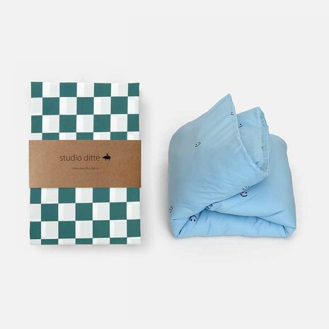 Studio Ditte dekbedovertrek Smiley blauw 1 persoons 140x200/220