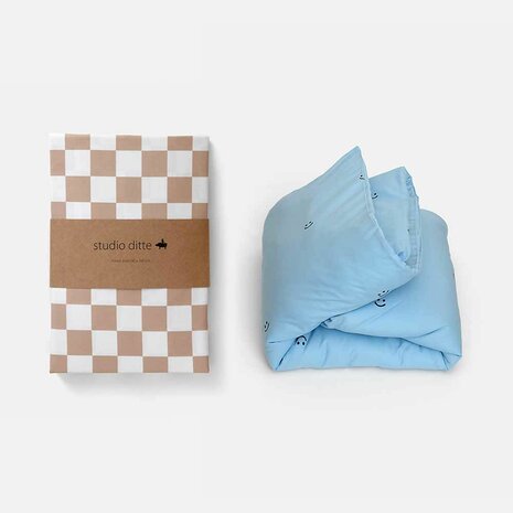 Studio Ditte dekbedovertrek Smiley blauw 1 persoons 140x200/220