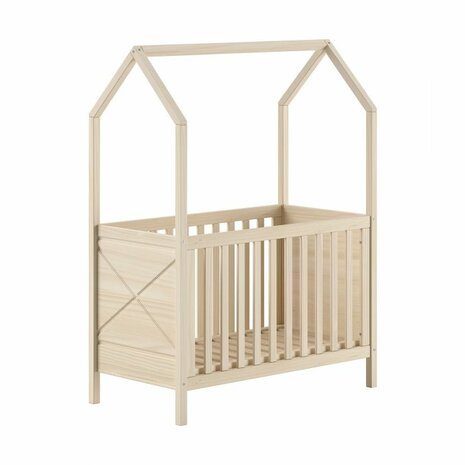 Scott baby bedhuisje 60x120 massief grenen naturel