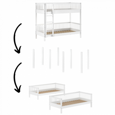 Optie met extra bedpoten deelbaar