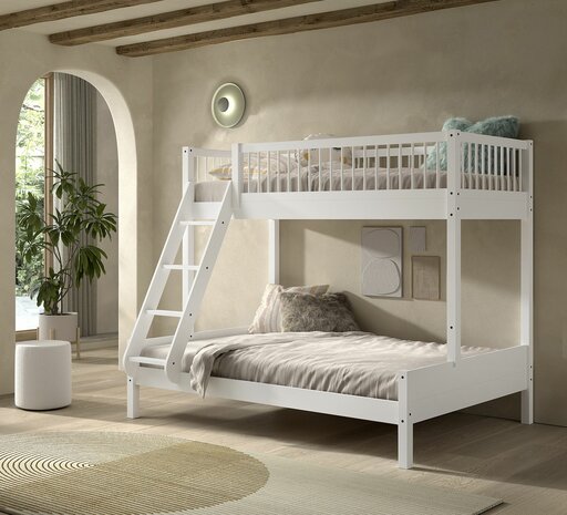 Forrest family stapelbed 90x200-140x200 beuken wit
