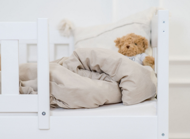 Amateo bedbank met logeerlade en opberglade massief grenen 90x200 wit