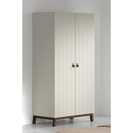 Sezane 2 deurs kast clay walnoot